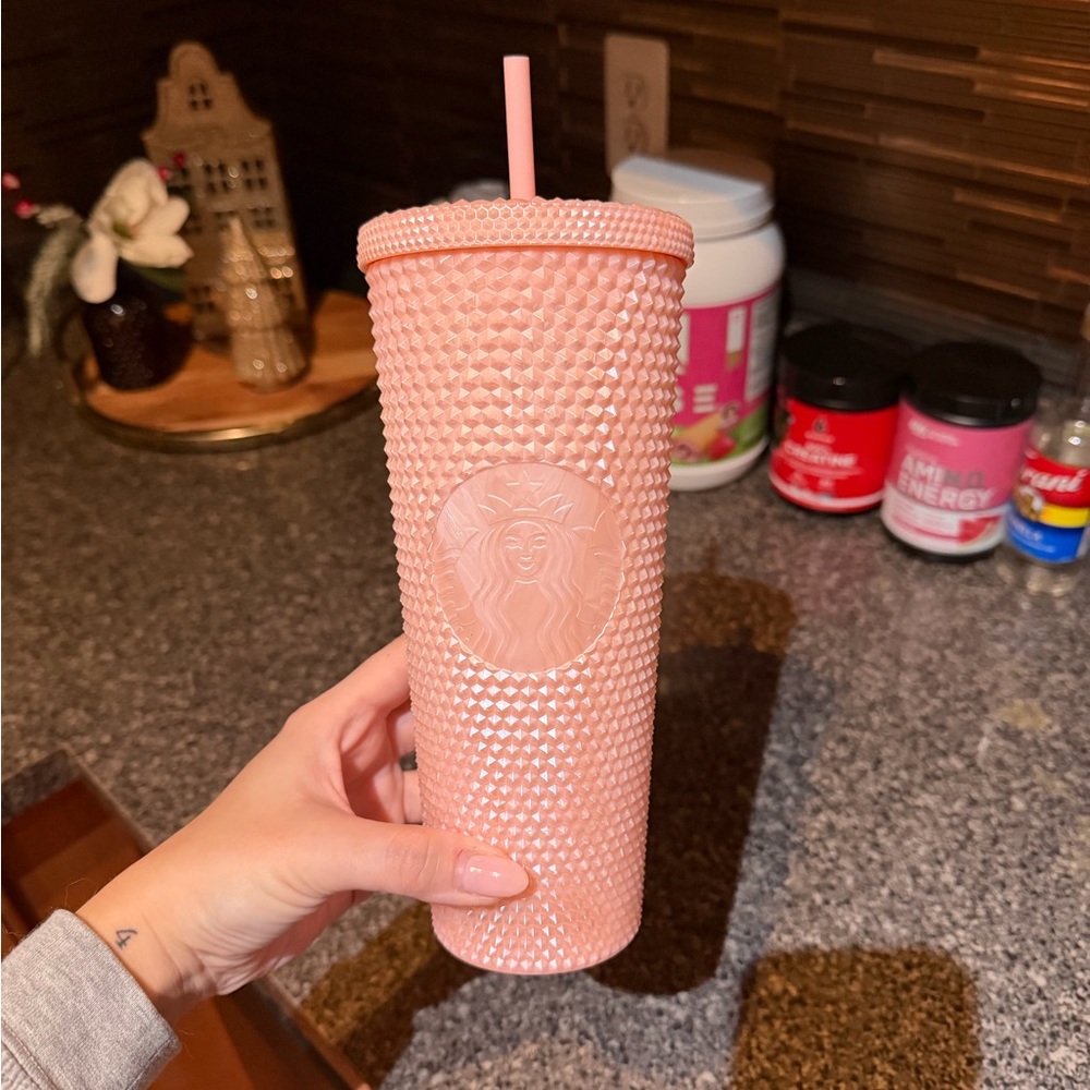 Starbucks Blush Textured Tumbler with Straw